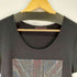 ジュリーブラック JURY BLACK ラインストーン UネックTシャツ Y2K メンズ ONE SIZE