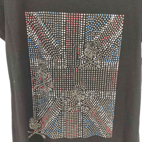 ジュリーブラック JURY BLACK ラインストーン UネックTシャツ Y2K メンズ ONE SIZE