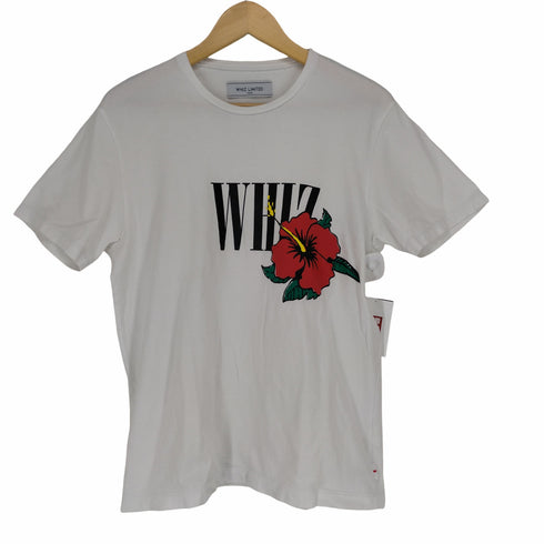 ウィズリミテッド WHIZ LIMITED フラワーモチーフロゴプリントクルーネックTシャツ メンズ JPN:M