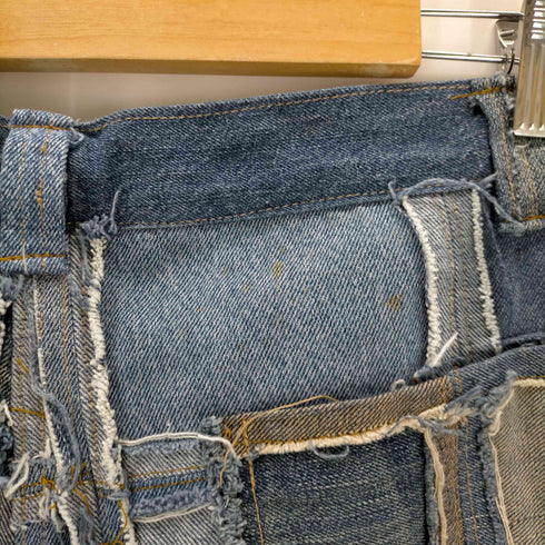 リメイクパッチワークデニムパンツ メンズ