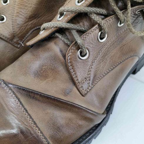 メゾンミハラヤスヒロ Maison MIHARA YASUHIRO VIBRAMソール ねじれ加工 レースアップレザーブーツ メンズ 25 1/2