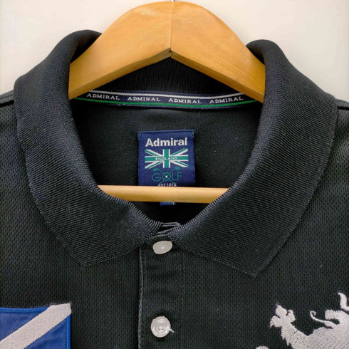 アドミネラルゴルフ Admiral GOLF S/S ロゴ刺繍ポロシャツ メンズ JPN:XL