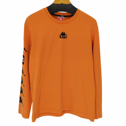 カッパ Kappa ロゴ刺繍 袖プリントクルーネックL/S TEE メンズ import:M