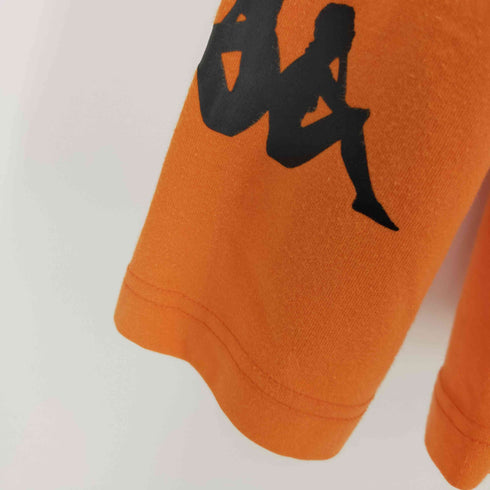 カッパ Kappa ロゴ刺繍 袖プリントクルーネックL/S TEE メンズ import:M