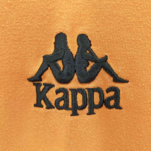 カッパ Kappa ロゴ刺繍 袖プリントクルーネックL/S TEE メンズ import:M