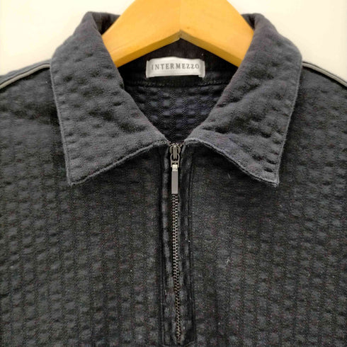 インターメッツォ INTERMEZZO S/S シアサッカージップポロシャツ メンズ JPN:L