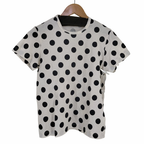 トリココムデギャルソン tricot COMME des GARCONS コットン ドット柄 クールネックTシャツ レディース