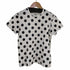 トリココムデギャルソン tricot COMME des GARCONS コットン ドット柄 クールネックTシャツ レディース