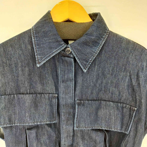 コス COS デニム半袖マキシワンピース フラップポケット レディース EUR 34