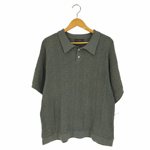 CLEL Jacquard Loose Short Sleeve Knit Polo Shirt ジャガード ルーズスリーブ ニットポロシャツ メンズ JPN:XS