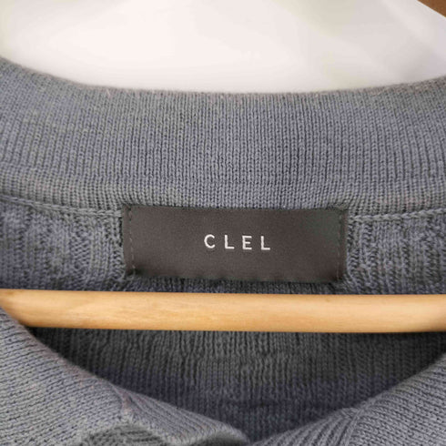 CLEL Jacquard Loose Short Sleeve Knit Polo Shirt ジャガード ルーズスリーブ ニットポロシャツ メンズ JPN:XS
