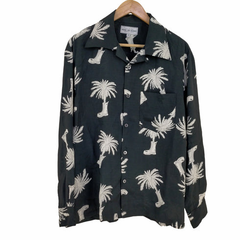 ラフアンドラゲッド ROUGH AND RUGGED HALEIWA ハレイワ オープンカラーレーヨンL/Sシャツ メンズ JPN:3