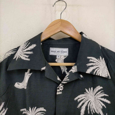 ラフアンドラゲッド ROUGH AND RUGGED HALEIWA ハレイワ オープンカラーレーヨンL/Sシャツ メンズ JPN:3