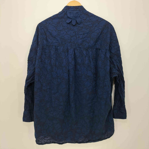 メルシーボークー mercibeaucoup 刺繍デザインドルマンスリーブバンドカラーシャツ レディース JPN:1