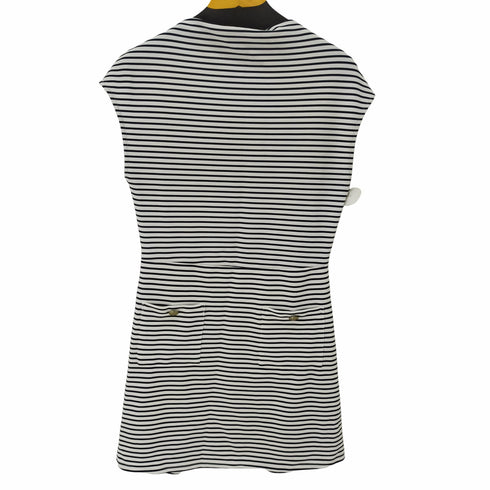 ザラ ZARA OTTOMAN KNIT MINI DRESS ボーダーワンピース レディース import:M