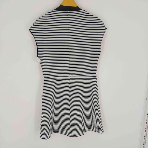 ザラ ZARA OTTOMAN KNIT MINI DRESS ボーダーワンピース レディース import:M
