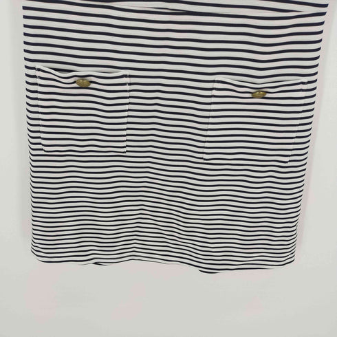 ザラ ZARA OTTOMAN KNIT MINI DRESS ボーダーワンピース レディース import:M