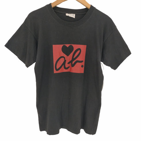アニエスベー agnes b. Y2K ロゴ ハートプリント シングルステッチ 半袖Tシャツ レディース