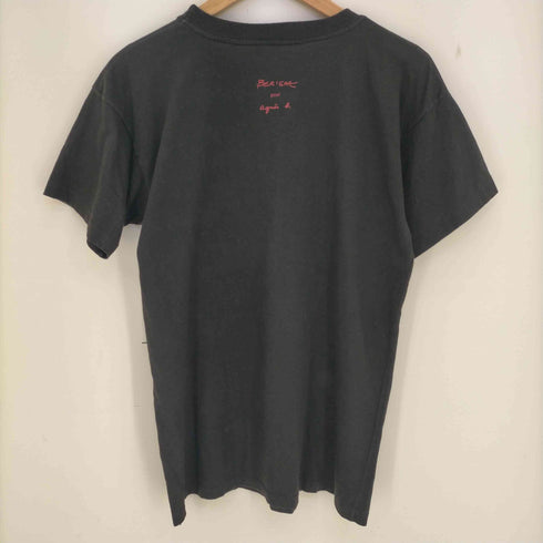 アニエスベー agnes b. Y2K ロゴ ハートプリント シングルステッチ 半袖Tシャツ レディース