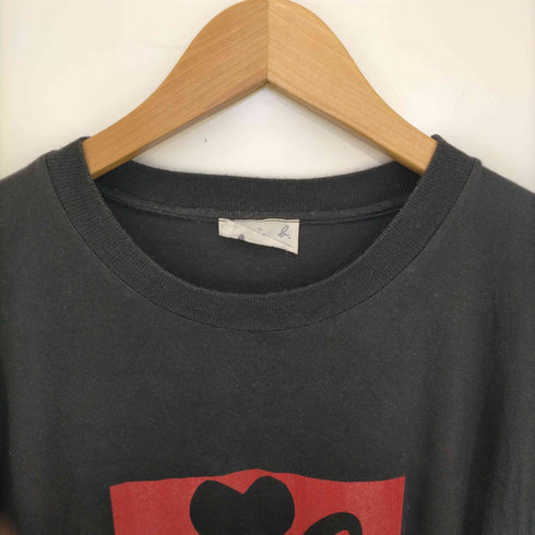 アニエスベー agnes b. Y2K ロゴ ハートプリント シングルステッチ 半袖Tシャツ レディース