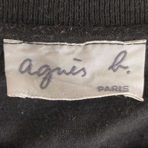 アニエスベー agnes b. Y2K ロゴ ハートプリント シングルステッチ 半袖Tシャツ レディース