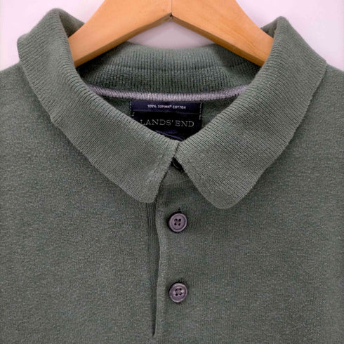 ランズエンド LANDS END L/S スーピマコットンポロシャツ メンズ JPN:L