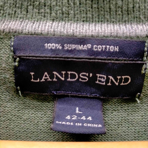 ランズエンド LANDS END L/S スーピマコットンポロシャツ メンズ JPN:L