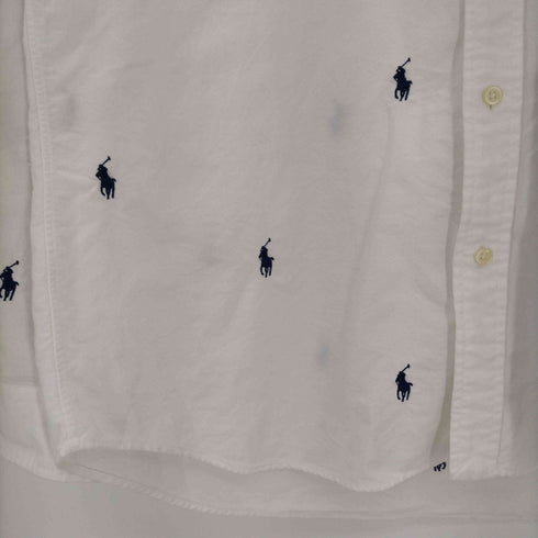 ラルフローレン RALPH LAUREN マルチポニー刺繍 ボタンダウンシャツ 総柄 メンズ import:L