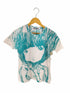 ミキオサカベ Mikiosakabe 愛☆まどんな BIG-Tシャツ 白×パーリー柄発泡プリント レディース