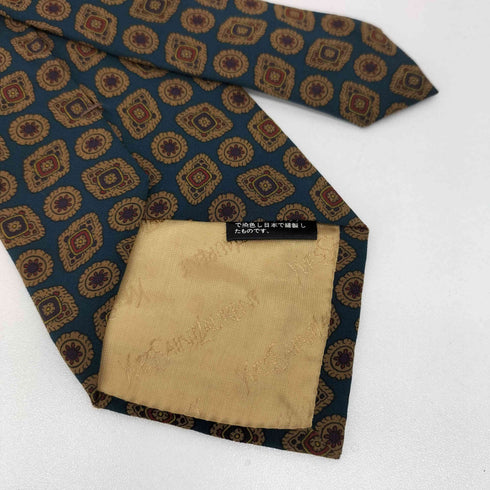 イヴサンローラン Yves Saint Laurent 総柄 シルク ネクタイ メンズ