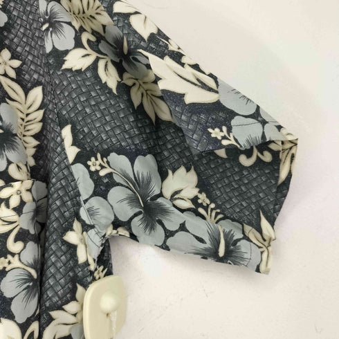 ALOHA HAWWAIIAN TROPICAL レーヨン ココナッツボタン 総柄 S/S アロハシャツ メンズ