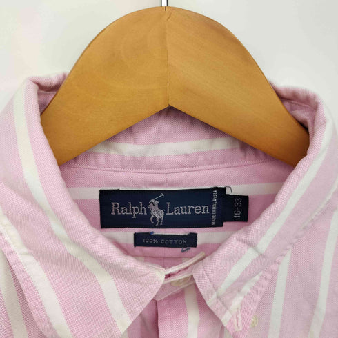 ラルフローレン RALPH LAUREN ポニー刺繍 ストライプ L/S ボタンダウン シャツ メンズ 16‐33