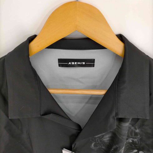 エージェム Agem/9 ANGEL GRAPHIC OPEN COLLAR SH メンズ FREE