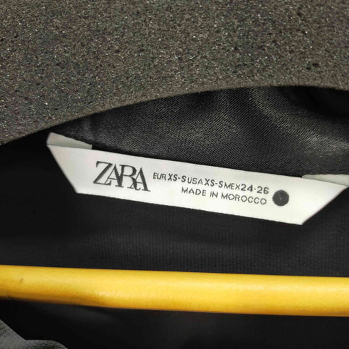 ザラ ZARA 2ポケットノースリーブシャツベスト ドローコード レディース JPN:XS
