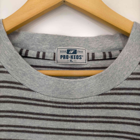プロケッズ PRO-Keds ボーダー モックネック S/S Tシャツ メンズ 4XL