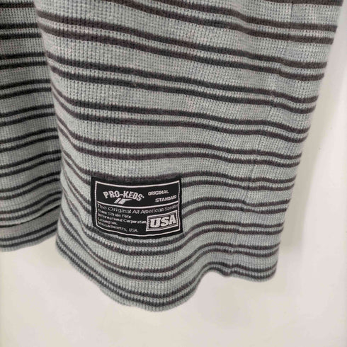 プロケッズ PRO-Keds ボーダー モックネック S/S Tシャツ メンズ 4XL