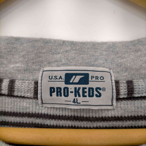 プロケッズ PRO-Keds ボーダー モックネック S/S Tシャツ メンズ 4XL
