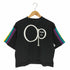 オーシャンパシフィック OP ocean pacific フロントロゴプリント アームストライプ クルーネックTシャツ レディース FREE