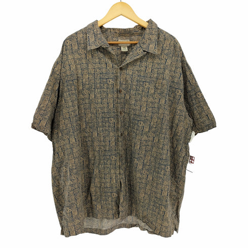 エルエルビーン L.L.Bean QUALITY GUARANTEED 総柄 S/S シャツ メンズ import:XXL