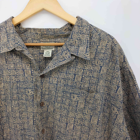 エルエルビーン L.L.Bean QUALITY GUARANTEED 総柄 S/S シャツ メンズ import:XXL