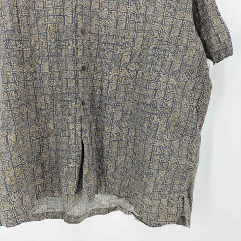 エルエルビーン L.L.Bean QUALITY GUARANTEED 総柄 S/S シャツ メンズ import:XXL