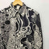 ヴェルサーチ VERSACE ドナテラ期 総柄 L/S オープンカラー シルク シャツ メンズ