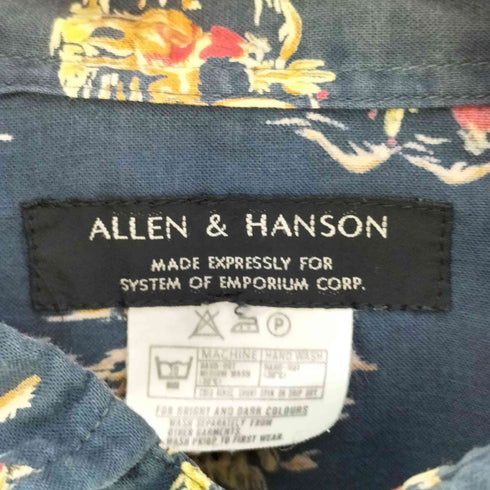 アレン ハンソン allen&hanson 総柄 コットン ウエスタンシャツ メンズ