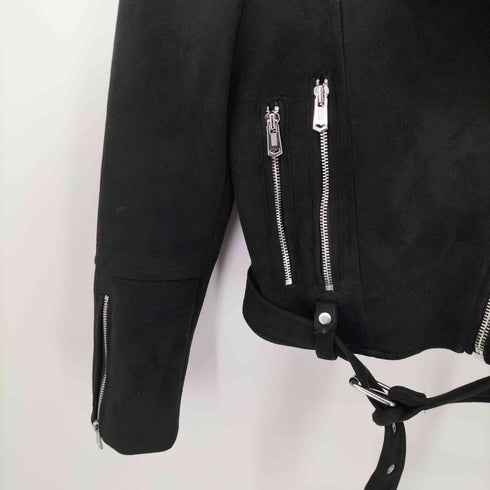 ザラ ZARA スエードダブルライダースジャケット レディース XS