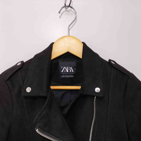 ザラ ZARA スエードダブルライダースジャケット レディース XS