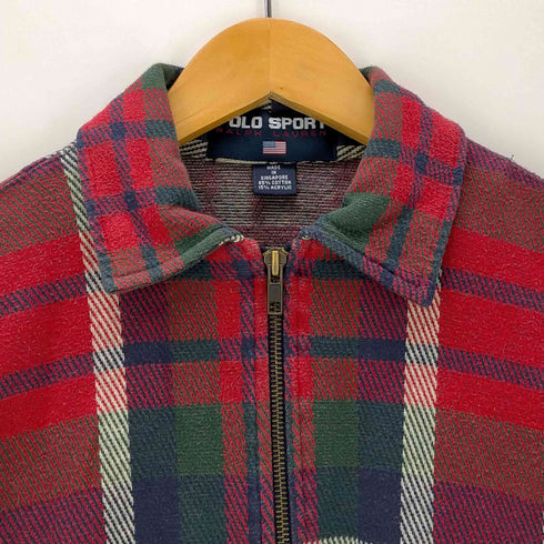 ポロスポーツラルフローレン POLO SPORT RALPH LAUREN L/S チェック柄ハーフジップシャツ メンズ JPN:M