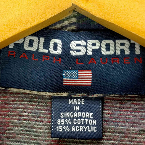 ポロスポーツラルフローレン POLO SPORT RALPH LAUREN L/S チェック柄ハーフジップシャツ メンズ JPN:M