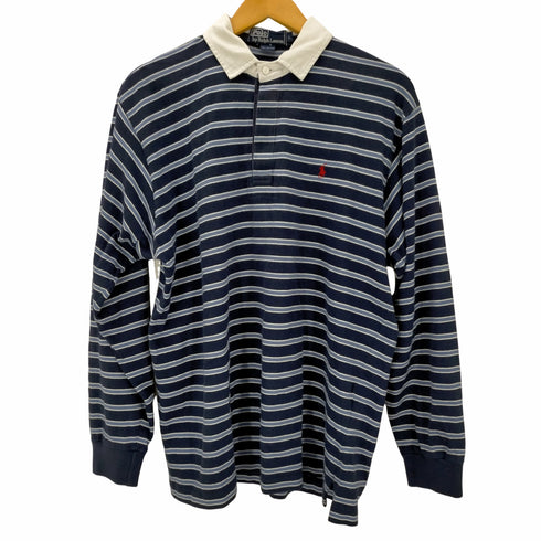 ポロバイラルフローレン Polo by RALPH LAUREN L/S スモールポニー刺繍ボーダーラガーシャツ メンズ JPN:L
