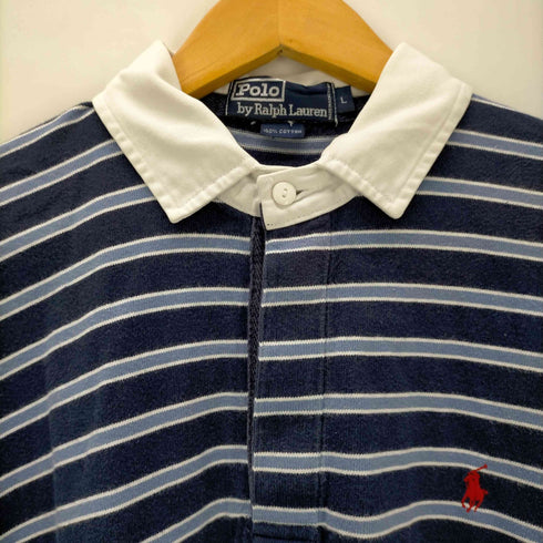 ポロバイラルフローレン Polo by RALPH LAUREN L/S スモールポニー刺繍ボーダーラガーシャツ メンズ JPN:L