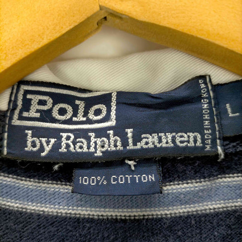 ポロバイラルフローレン Polo by RALPH LAUREN L/S スモールポニー刺繍ボーダーラガーシャツ メンズ JPN:L